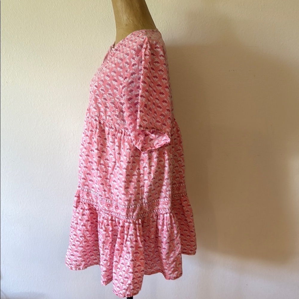 Marea sz L Pink Patterned Casita Dress cotton Tunic short Dress, great condition - Picture 6 of 12